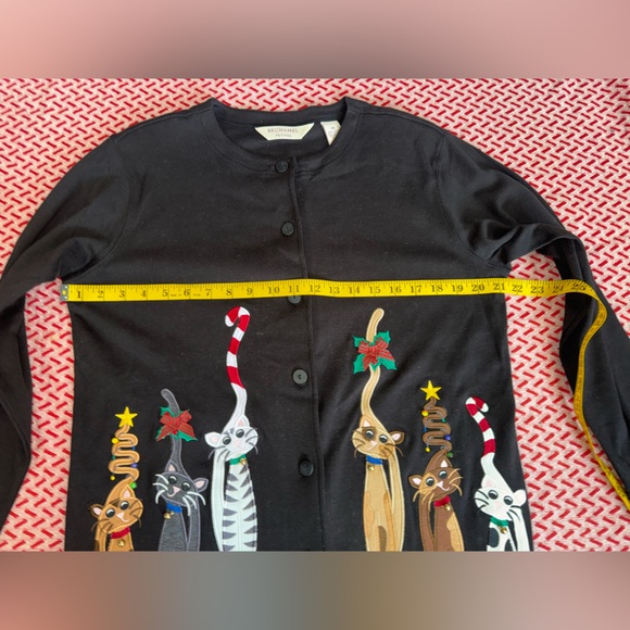 Vintage 90s Bechamel Cat Lady Sweater Christmas Kittens Petite Small EUC - Picture 6 of 13